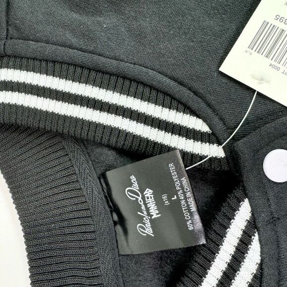 Panic! At The Disco Manhead Jacket Mens Large Black Varsity Button-Front New - Picture 6 of 9